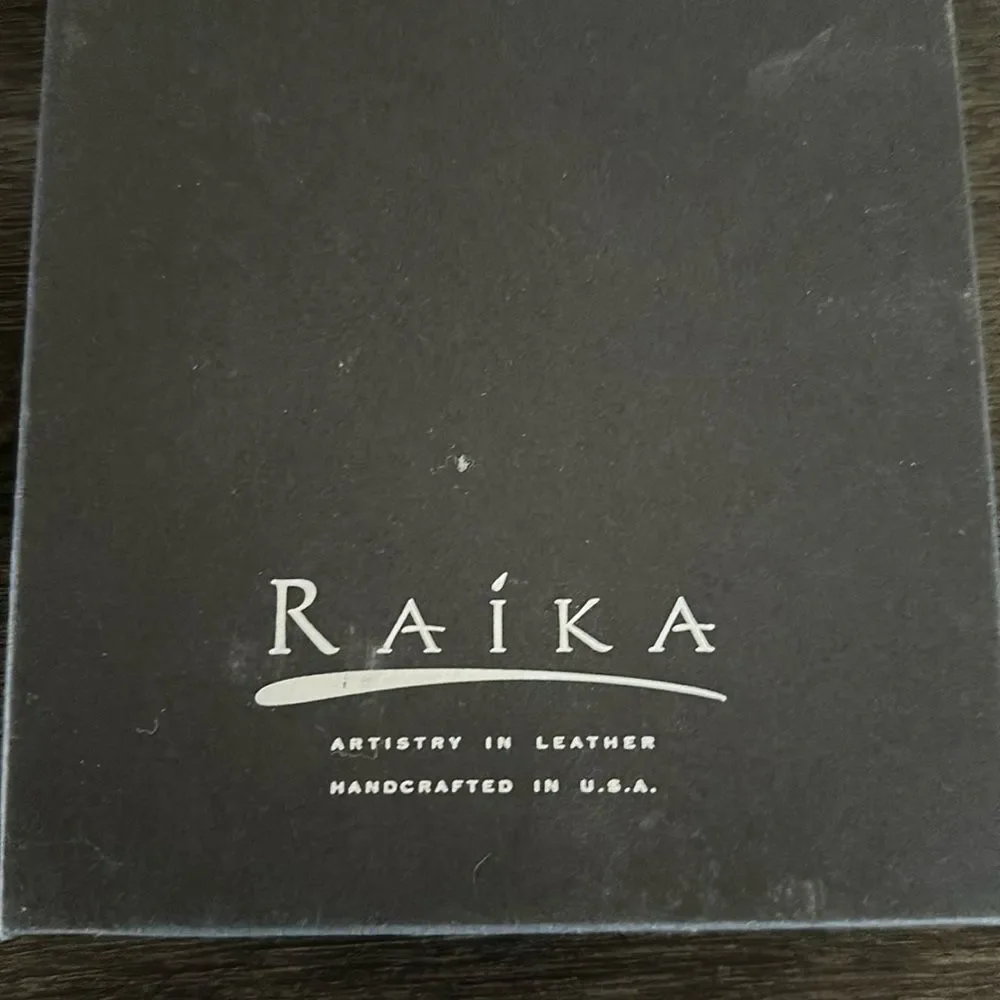 Raika Black Leather Passport Holder Snap Closure Travel Wallet Case
